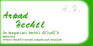 arpad hechtl business card